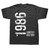 Nieuwigheid Geweldig 38 Jaar Retro Vintage 1986 T-shirts Mannen en Vrouwen Korte Mouw Mode T-shirt Kleding Casual Basis T-shirts