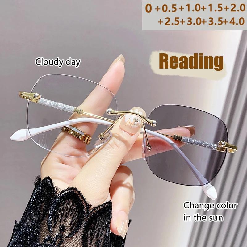 Unisex Fotochrome Leesbril Anti Blauw Licht HD Lenzen Ultralicht Presbyopie Bril 0 Tot +4 0 Mode Klassiek