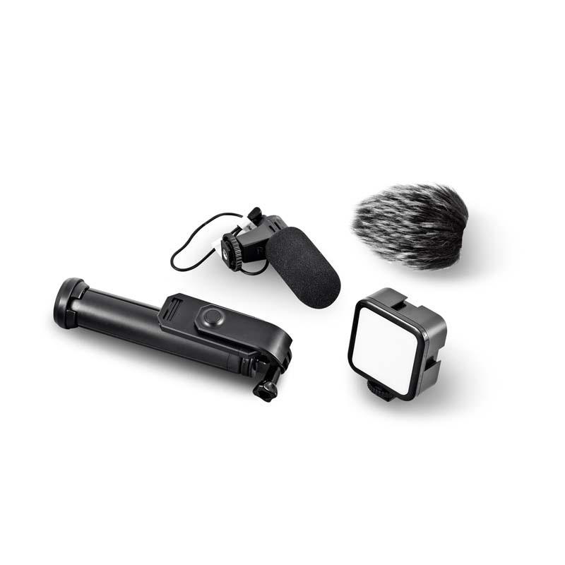 Vlog and Livestream Tripod with LED and Microphone Vlog 100 Wi Light