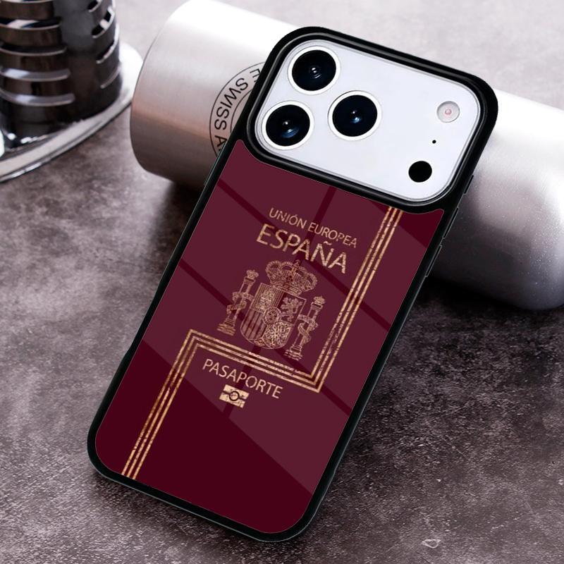 Algerian Russia Serbian Spain Passport Phone Case For iPhone 17 16 15 14 13 12 11 Pro Max Plus 17Air Soft Silicone Cover