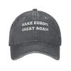 Make Europe Great Again Washed Baseball Cap  Fashion Sun Trucker Hat Summer Couple Women Tennis Skate Baseball Caps
