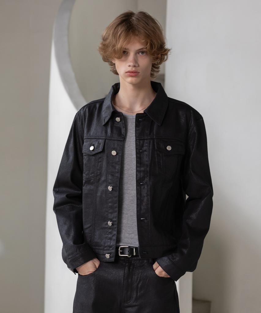 Decoroso Knox Denim Trucker Set [Coated Black]