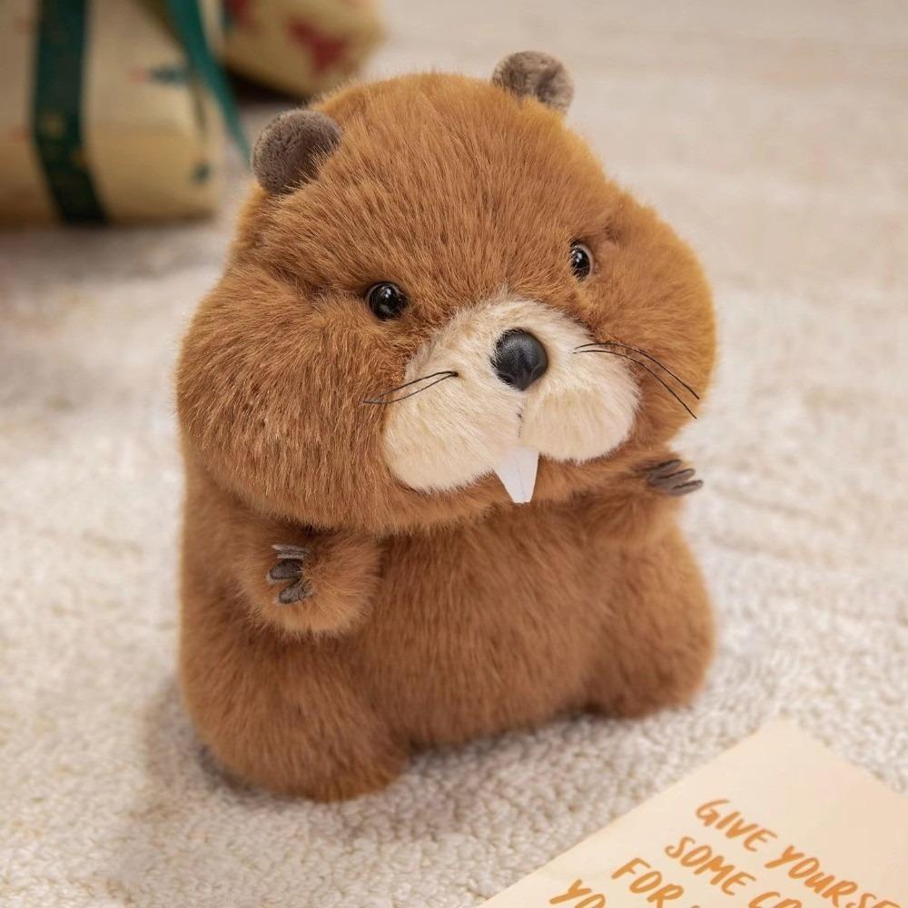 22-35 CM Cartoon Doll Soft Texture Warm Appease Doll Chubby Groundhog Doll  For Children