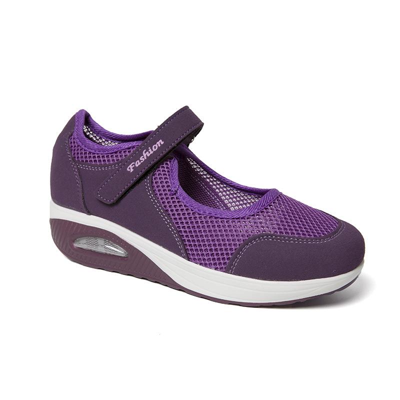 Hot Selling Summer New Mesh Rocker Shoes Plus Size Shoes Women's Shoes Air Cushion 5 Colors 35-44 Yards Breathable Casual Versatile