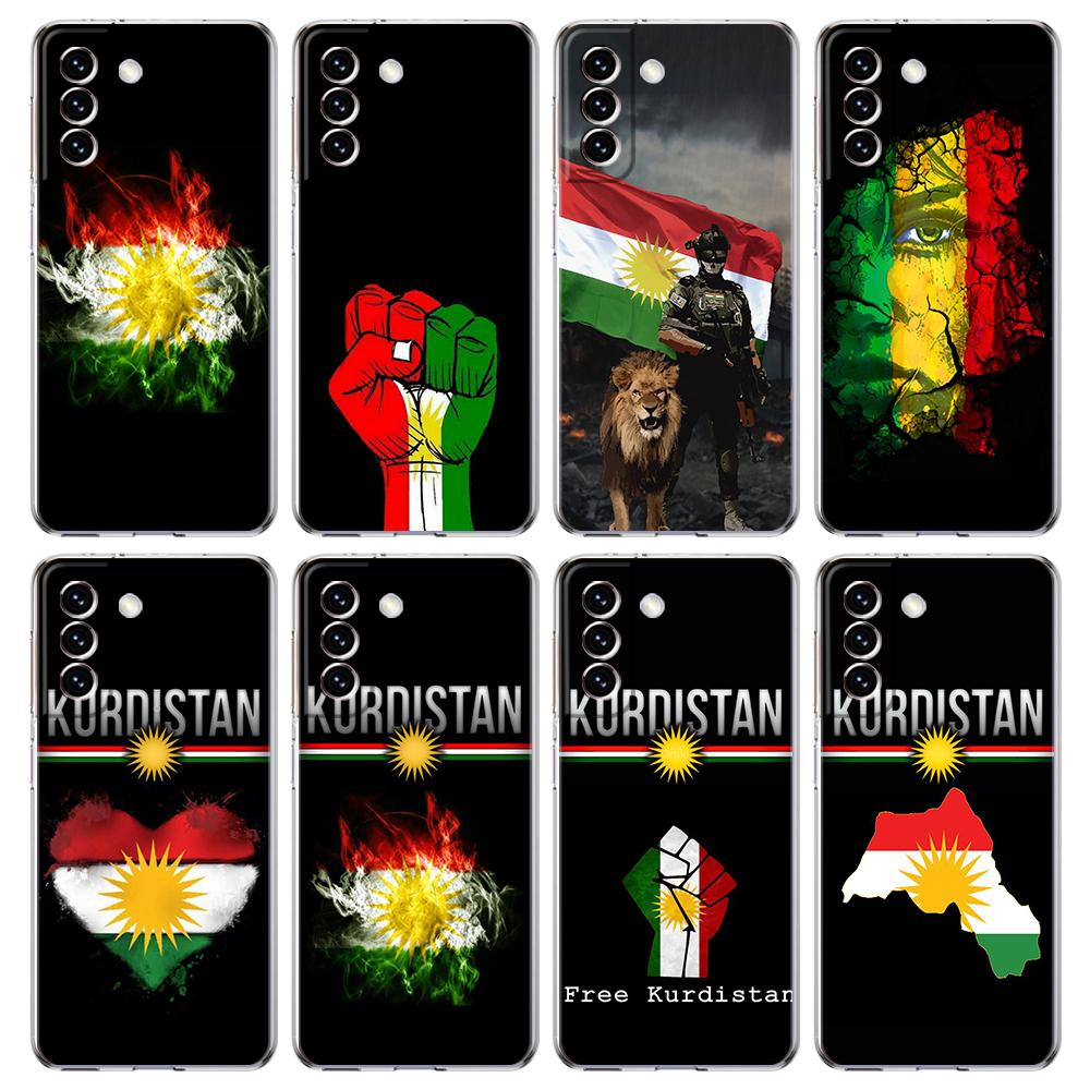 K-Kurdistan Flagge Handyhülle für Samsung Galaxy S23 S20 FE S22 S21 Ultra M21 M22 M32 S10 S10E S9 S8 Plus 5G Transparente Schale Tasche