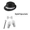 70er 80er Superstars Michael Jackson Cosplay Requisite MJ Hut mit Perücke Handschuh Brillen Set Fans Auftrittskostüm Geburtstags Tanz Geschenke