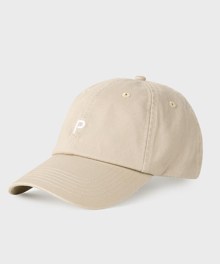 PANICALE Beige P-Logo Cotton Ball Cap
