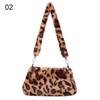 New Women's Casual Shoulder Bag Animal Print Leopard Plush Lady Shoulder Underarm Bag Female Messenger Bag Crossbody Bags