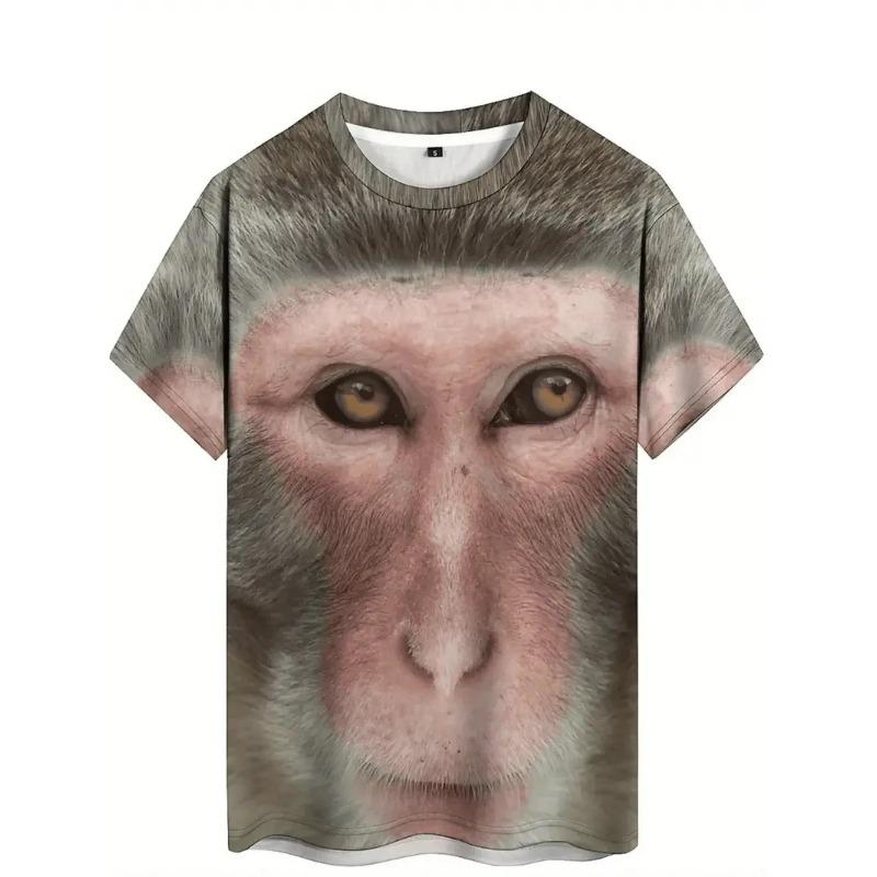 Fun Monkey 3D Print Sports  Breathable Men T-shirt Outdoor Street Loose Cosplay