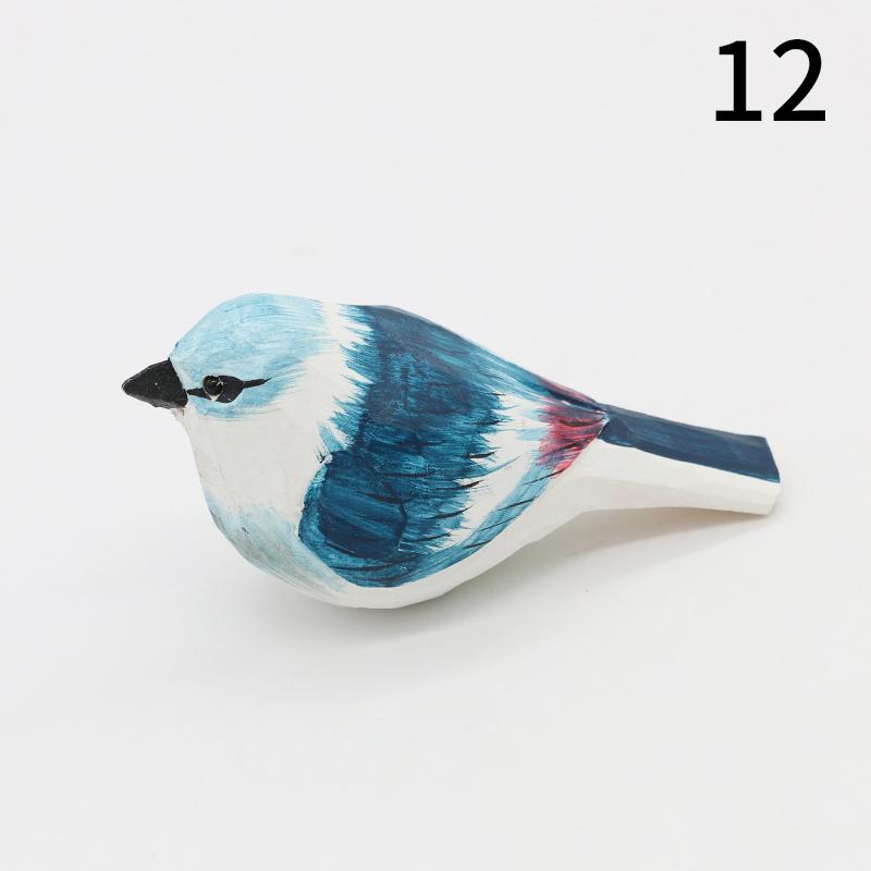 1PC Home Decoration Nordic Decorative Ornaments Figurine Art Craft Wooden Bird Statue Sculpture