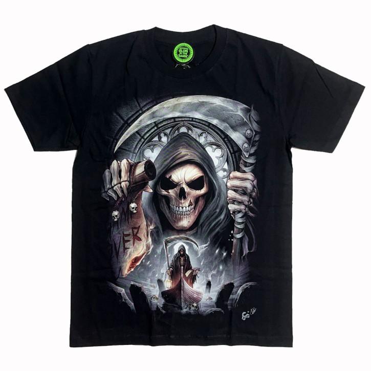 Black Grim Reaper Pure Cotton TShirt Gothic Streetwear Unisexs Fitness Muscle Style