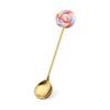 High Quality Party Gift Stainless Steel Doughnut Fork Spoon Ice Cream Coffee Stirring Spoon Dinner Teaspoon Cartoon Cutlery