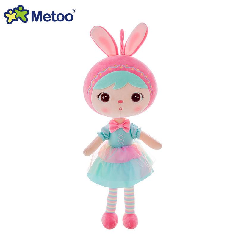 Non-Toxic Metoo Original Keppel Bunny Rainbow Love Skirt Princess Plush Doll53Cmfor Kids Toys Baby Holiday Gift
