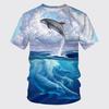 T-shirt Imprimé Homme Nouveau Motif Dauphin Mignon Été Populaire Rue Harajuku Col Rond Grande Taille Mode Manches Courtes