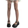 Women Gothic Fishnet Mesh Garters Thigh High Stockings Tights Hollowed Sweet Heart Patterned Sheer Suspender Pantyhose