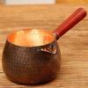 Vintage Ručne Umývaná Kanvica na Kávu z Čistej Medi, Gravírovaná Kladivková Textúra 400 ml Rukoväť Varte Mlieko Čaj Čajový Riad, Ručne Vyrábaná Čajová Kanvica