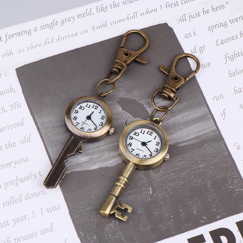 Cute Lovely  Brand   Style Pocket Pendant Key Ring Chain Quartz Dress Watch