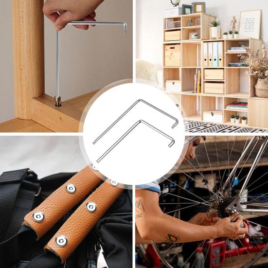 2Pcs Window Adjustment Wrench Compact Portable Universal Compatibility User-Friendly Hex Wrench Window Bicycle Maintenance Tool