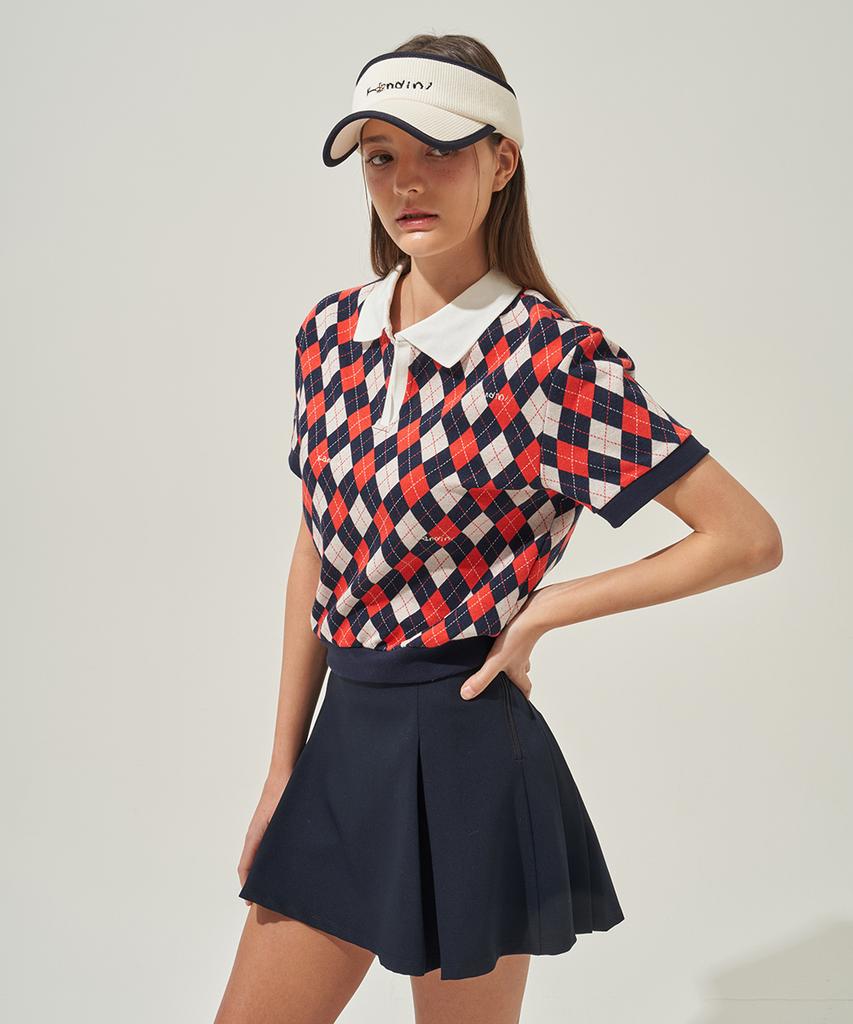 Candini Navy Asymmetrical Pleated Skirt-26.Ver