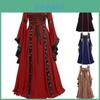 Gothic Vintage Medieval Women's Dress For Renaissance Cosplay Halloween Costume Party