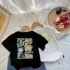Summer Kids Cotton T Shirt Boys Girls Fashion Print Short Sleeve Top Baby Toddler Casual Tee