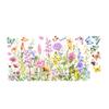 Kleurrijke Bloemen Muurstickers Wilde Bloemen Vlinders Groen Gras Muurstickers Verwijderbare Peel