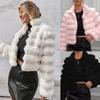 Women's Light Luxury Style Coat Winter Fashion Warm Short Imitation Fur Coat New Furry White Coat