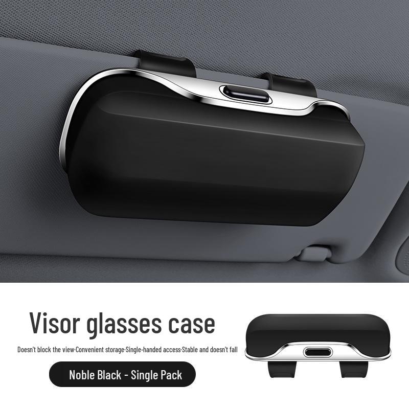 Car Visor Sunglasses Clip: Driver's Eyeglasses Holder and Storage Box
