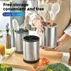 Rotatable Cooking Tools Organizer Durable Cutlery Drainer Stand Tableware Storage Bucket  Daily