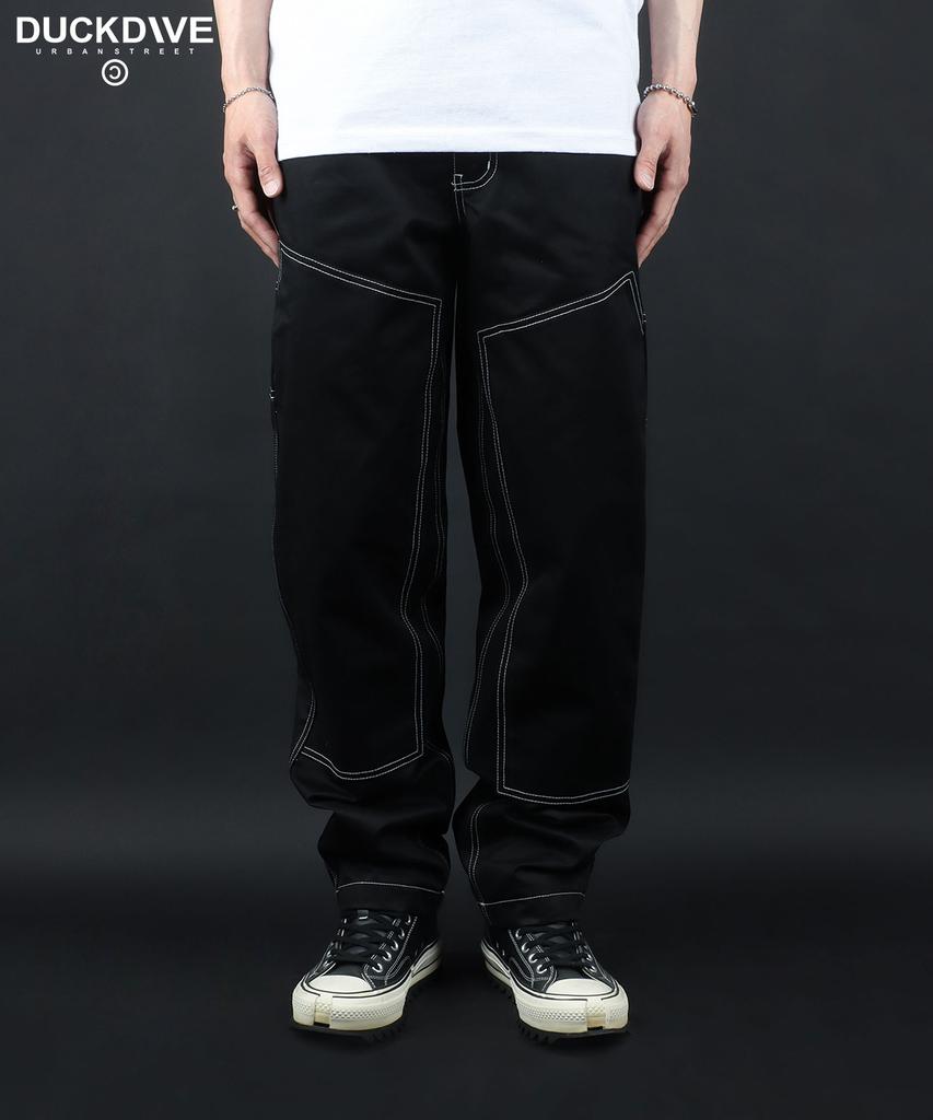 Deogdaibeu Stitch Carpenter Pants Black