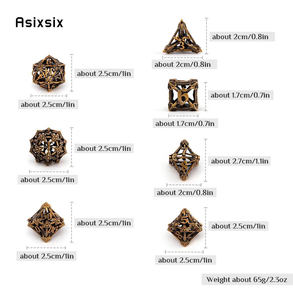 7 ks měděný list květ kovové kostky duté kovové mnohostěnné kostky sada vhodná pro hraní rolí RPG stolní karetní hra