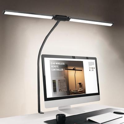 Double/Single Head LED Desk Lamp Dimmable Clip On USB Reading Table Light 3 Lighting Modes Flexible Study Table Lamp