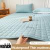 1pc Waterproof Mattress Protector with Elastic Corner Straps, Machine Washable Bedding Cover for Single/Double Beds, Fits Home, Hotels, Modern Bedding