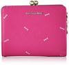 Folding Wallet Cowhide Grain Ribbon Motif Foil Charm JSLW1AS1 Exclusive Wine [Jill Stuart] [Sprinkles] Leather, Embossed, Print, Bi-fold Clasp,