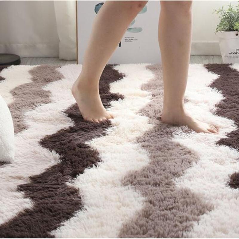 2027 Tappeto Spesso Area Grigio Chiaro Shag Soffice per Camera da Letto Ultra Morbido Peluche Morbido Lavabile per Soggiorno Dormitorio Asilo Shaggy Bambini Bambine Bambini
