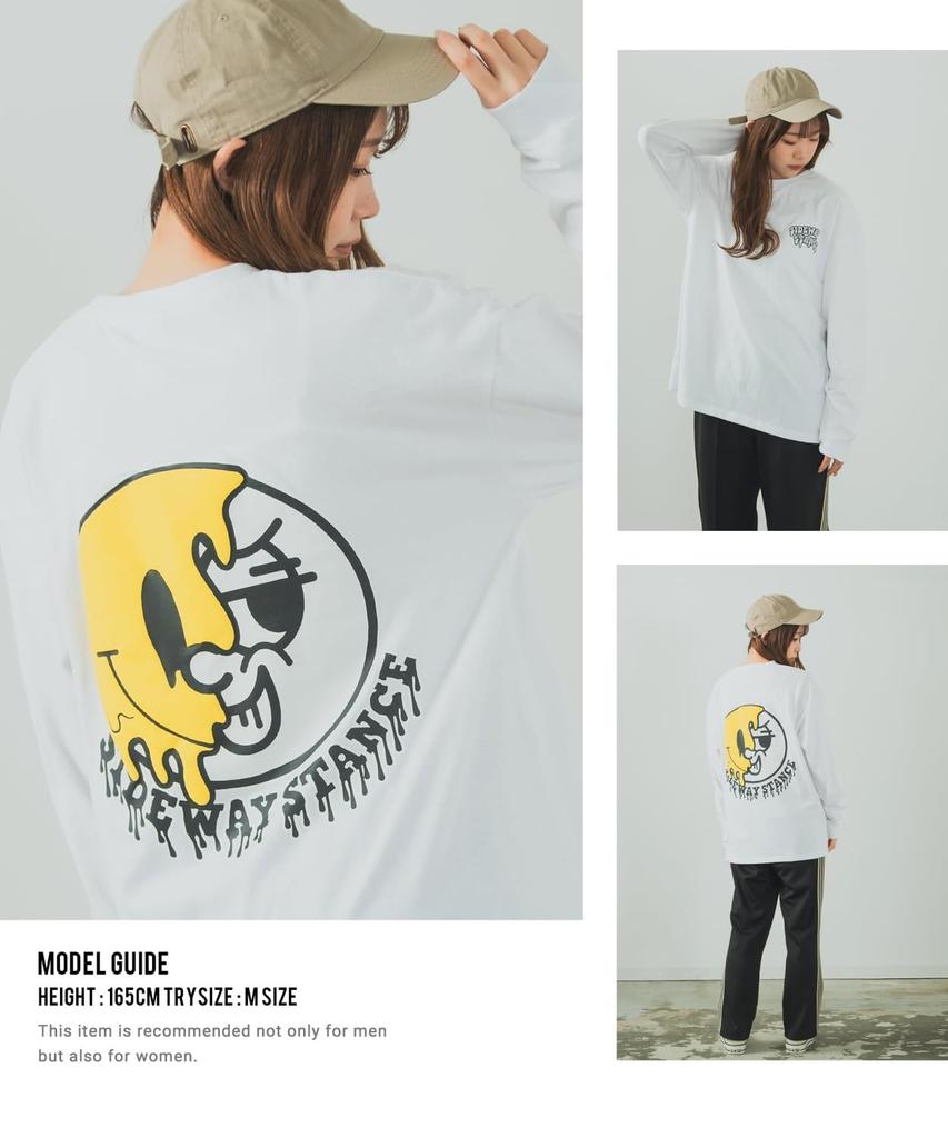 [IMPROVES] [SIDEWAYSTANCE] Drip Smiley Long Sleeve T-Shirt