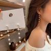 Trend Simulation Perle Lange Ohrringe Damen Blume Strass Hochzeit Anhänger Ohrringe Mode Koreanischer Schmuck Ohrringe