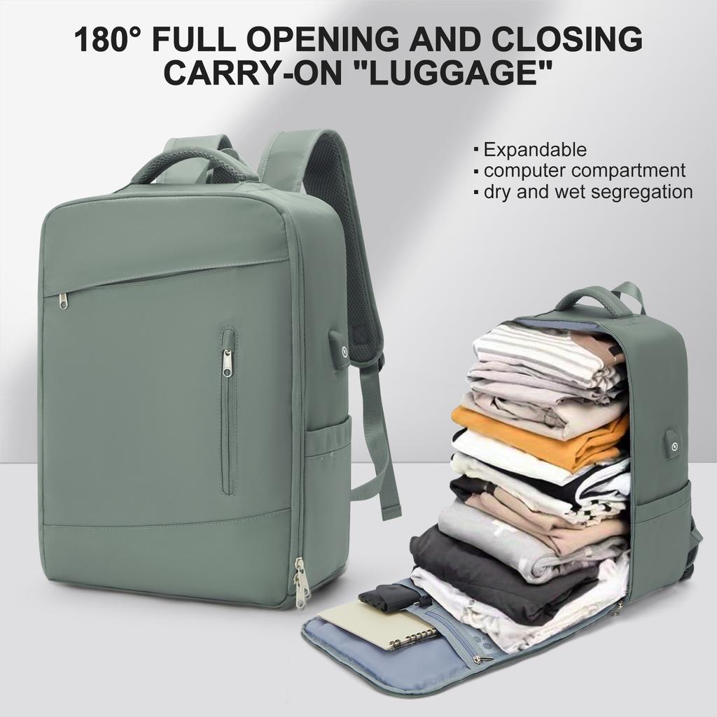 Travel Laptop Backpack Business Sturdy Laptops Backpack With Usb Charging Port Carry On Women Travel Backpack Water-Repellent Bag
