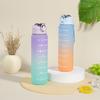 750ml Drinking Bottle Gradient Large Capacity Leak-proof Ins Style Traveling Straw Design Drinking Jug Daily Use