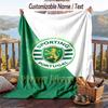 Flannel Blanket Sporting CP Print Custom Name Text Soft Throw for Sofa Bed