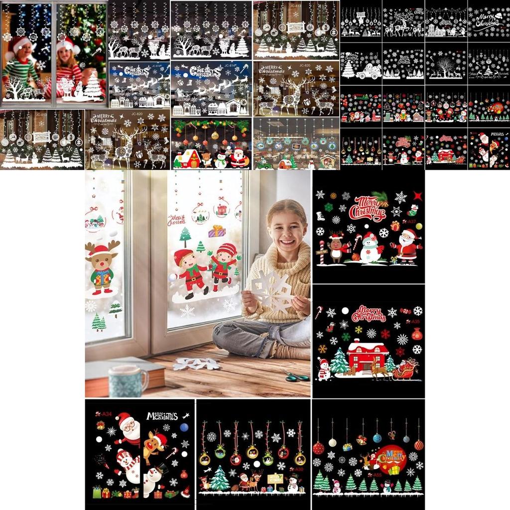 Charming Christmas Pvc Wall Stickers And Window Decals For A Magical New Year Celebration