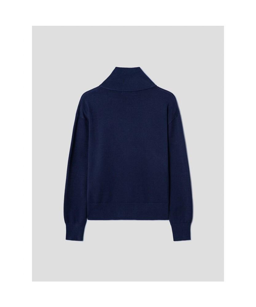 8 Seconds Quarter Zip-Up Pullover Navy