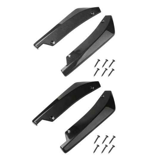 Yousheng Universal Rear Bumper Lip Spoiler ABS Carbon Fiber Style Diffuser Easy Installation Vehicle Rear Fender Trim for Auto Styling