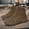 Herren Outdoor Wandern Taktische Stiefel Knöchel Wüstenstiefel Sportschuhe Klettern Militär Arbeit Wasserdicht Arbeitssicherheit Jagdschuhe