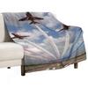 Red Arrows Just Taking Off Throw Blanket for Winter Flannel Fabric Soft Beds Cute Plaid Blankets