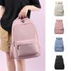 Nylon Students School Bag Solid Color Teenagers Shoulder Bag Fashion Preppy Style Backpack School