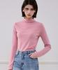 DEHEVE Basic Slim Turtleneck T-Shirt [Pink]