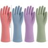 2PAIRS Latex Housework Dishwashing Gloves Clean Non-slip Thickened Rubber Gloves Contact Food Rubber Gloves
