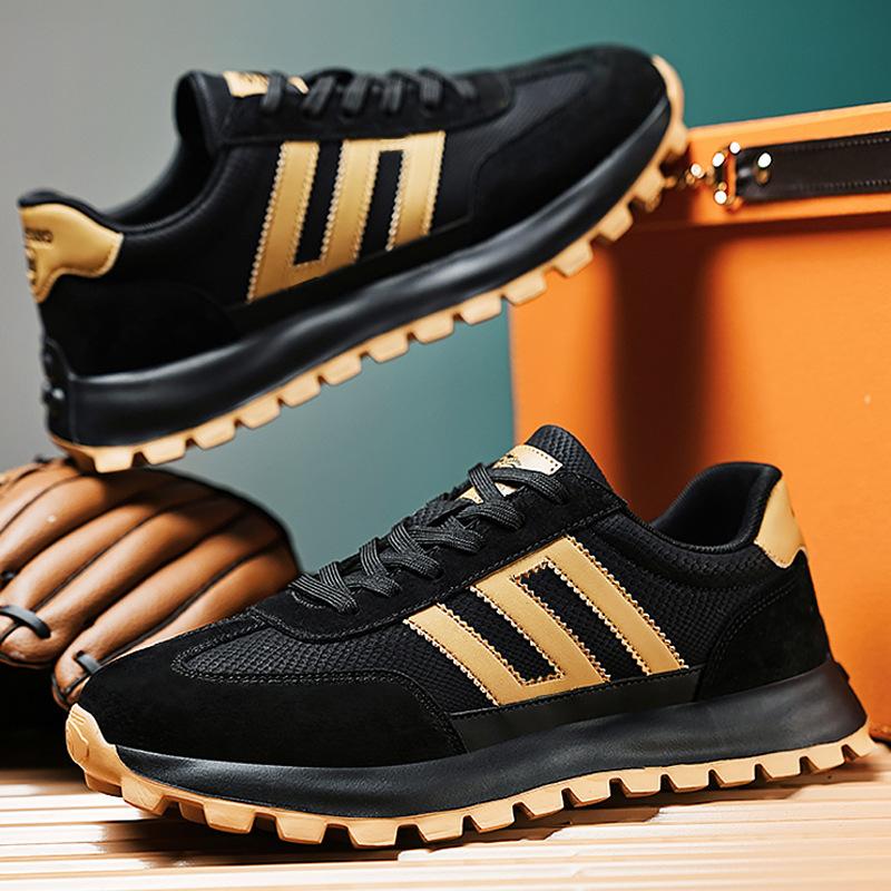 Chaussures d'été polyvalentes à enfiler pour hommes, fourrure, sport, décontractées, chaussures Forrest Gump, cuir, rétro, plateforme, papa, chaussures tendance pour hommes