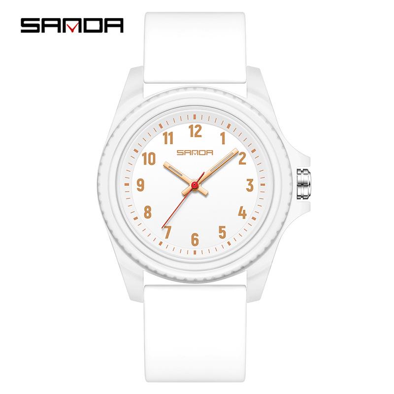 Sanda Unisex Waterproof Quartz Watch for Students - Simple, Versatile Design for School and Exams